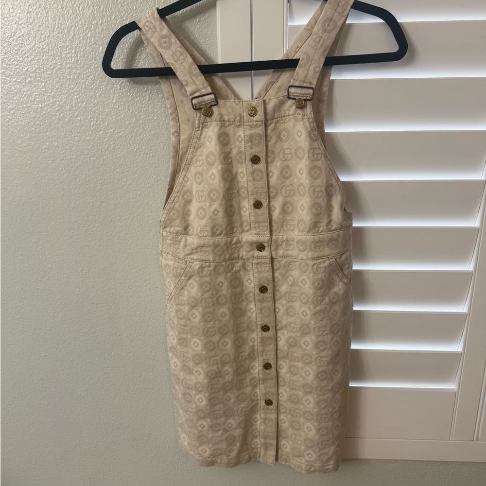 Brand new Gucci Beige Kids Dress with Button-Down Front